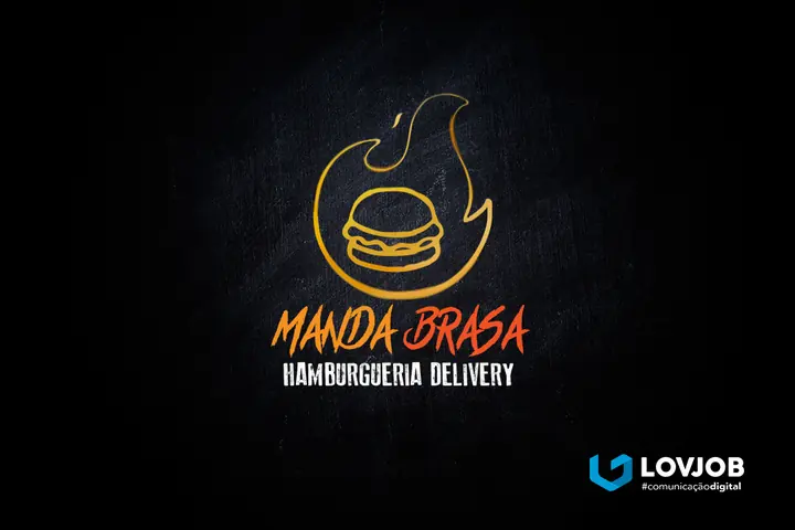 Logotipo para Manda Brasa Hamburgueria