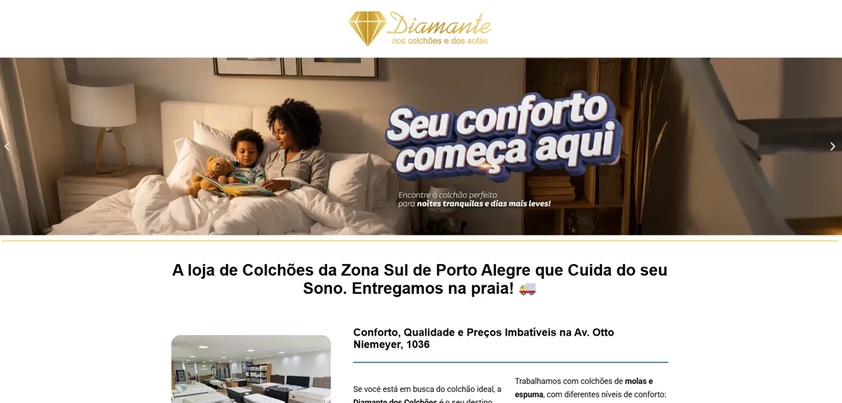 Site Diamante dos Colchões